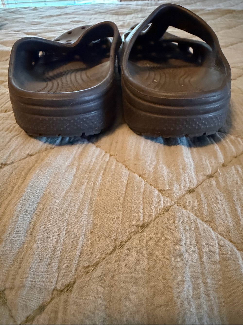 Brown Croc-Style Slip-On Clogs - Picture 4 of 5